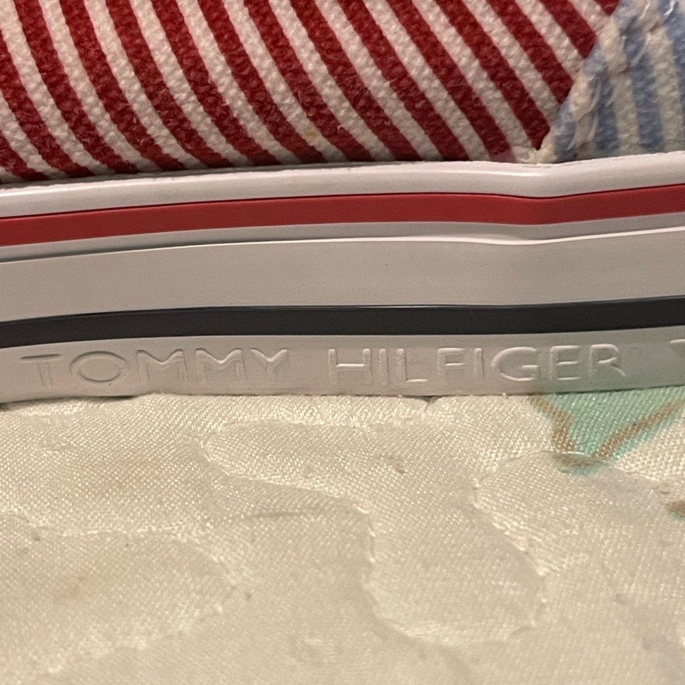 Tommy Hilfiger Striped Slip-Ons‎ red, white,& blue - Picture 7 of 7